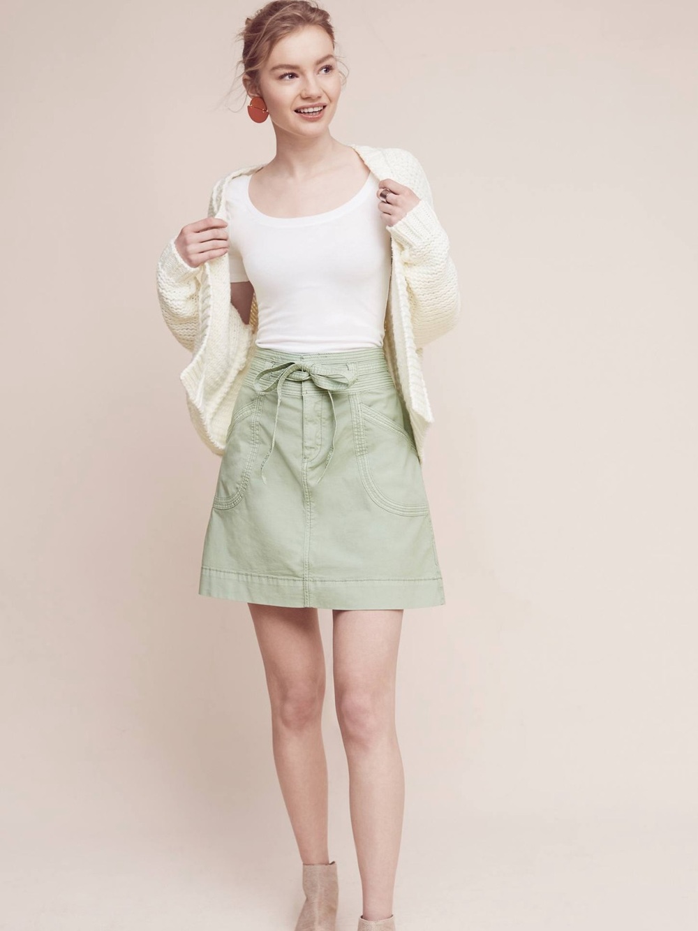 Pilcro and the Letterpress by Anthropologie Washed Chino Skirt